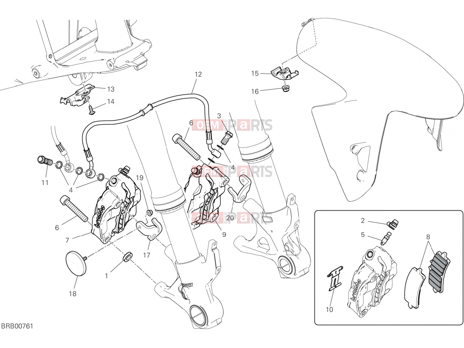 DUCATI 2021 Panigale V4 FRONT BRAKE SYSTEM [MOD:PANV4]