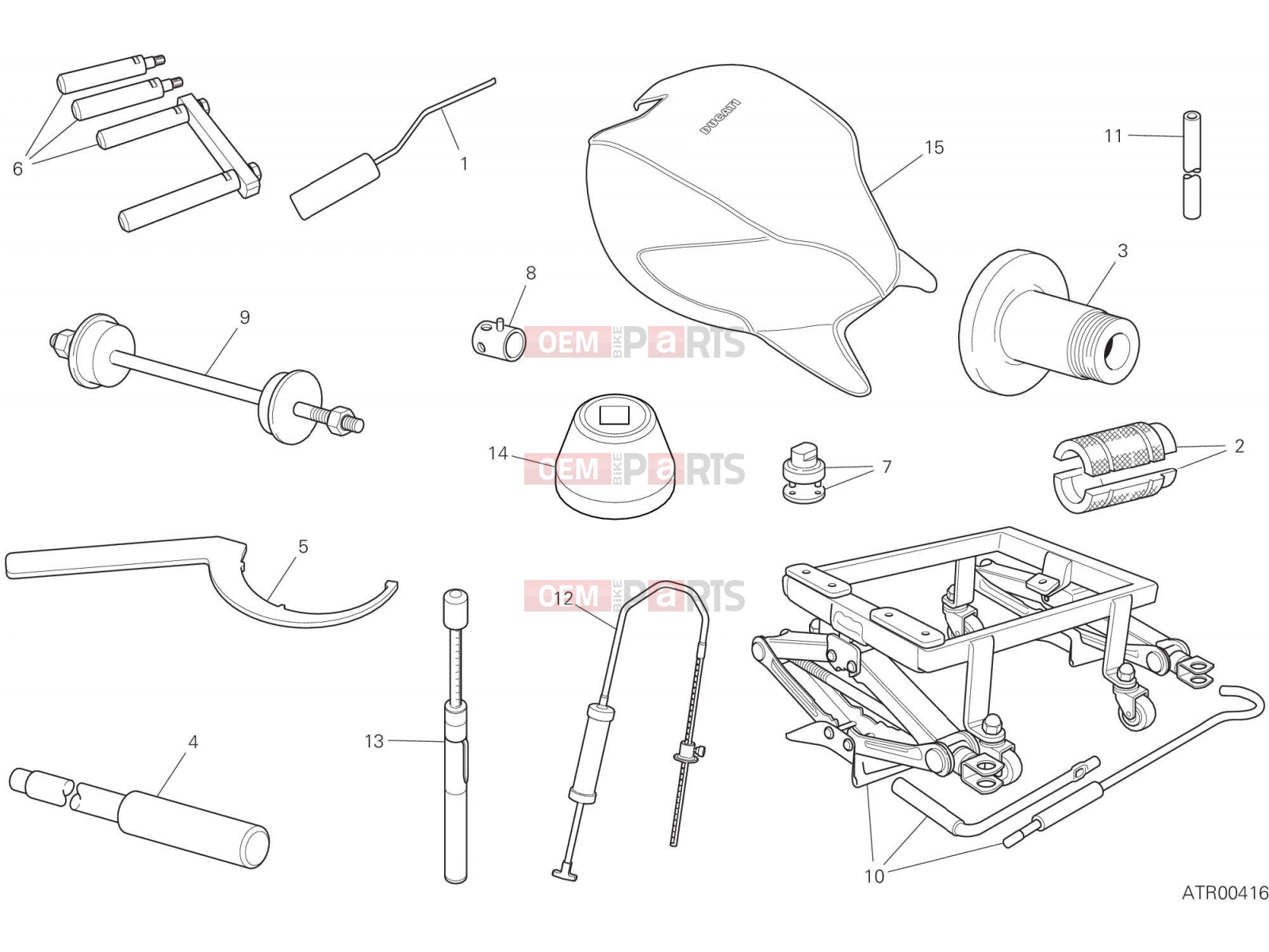 DUCATI 2021 XDiavel Dark WORKSHOP SERVICE TOOLS, FRAME [MOD:XDVLDARK]