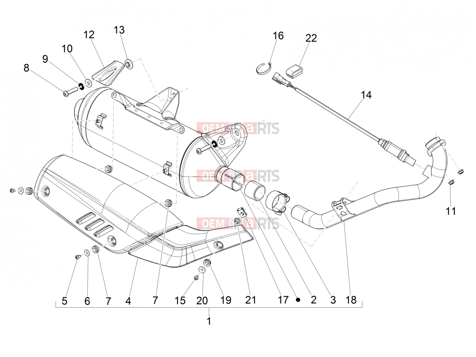 PIAGGIO Beverly 300 IE ABS Engine » Silencer