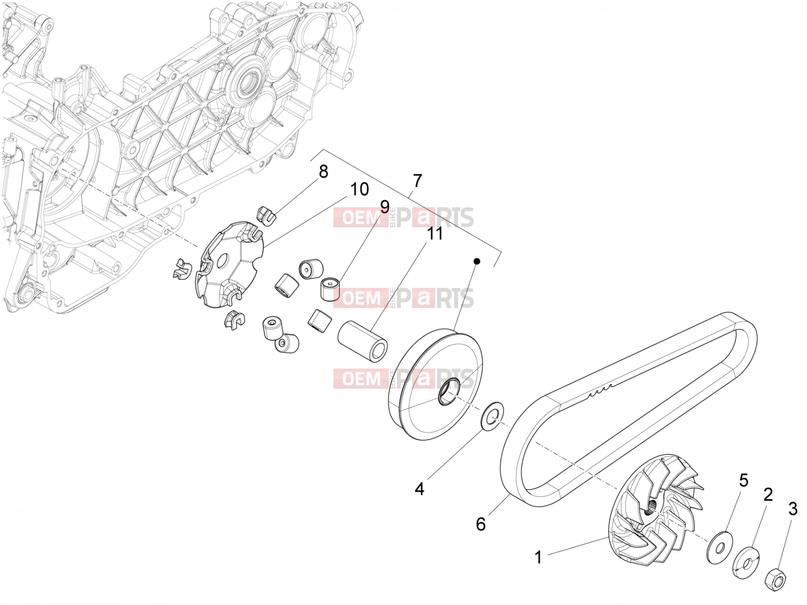 PIAGGIO Liberty 150 Engine » Driving pulley