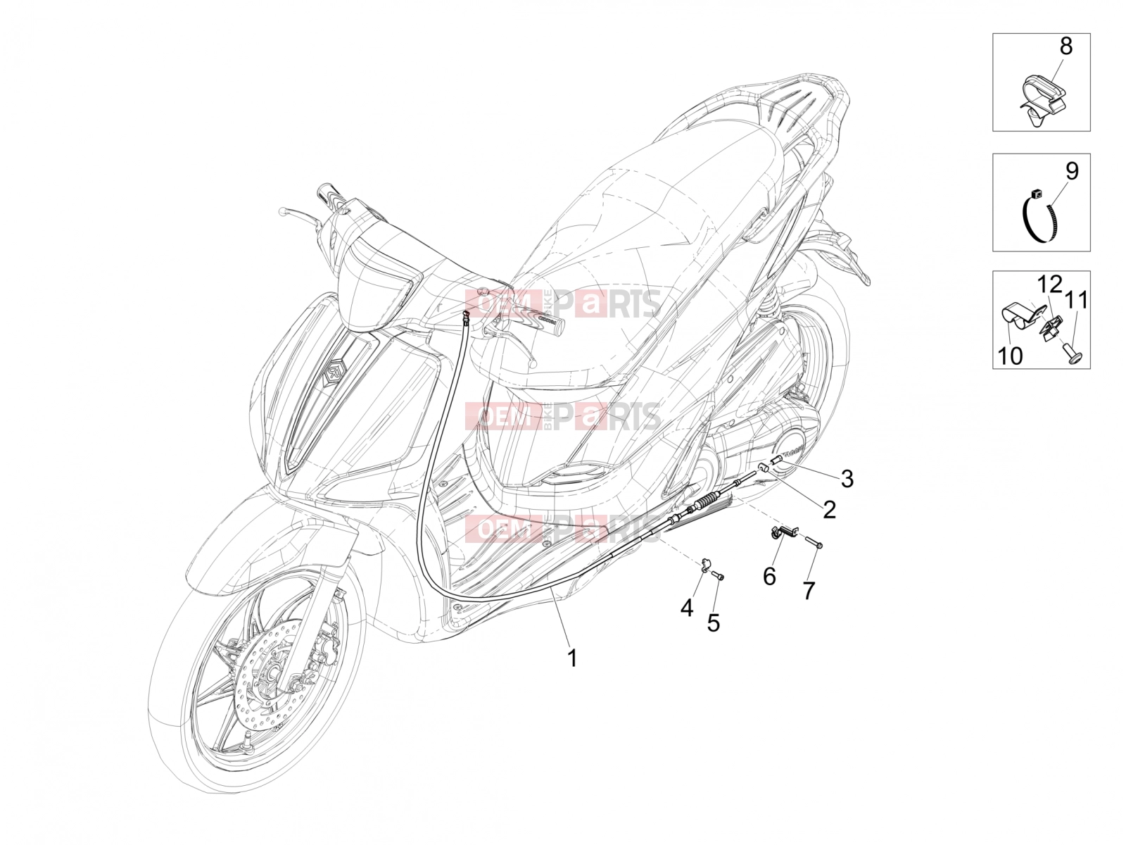 PIAGGIO Liberty 150 Braking system - Transmissions » Transmissions