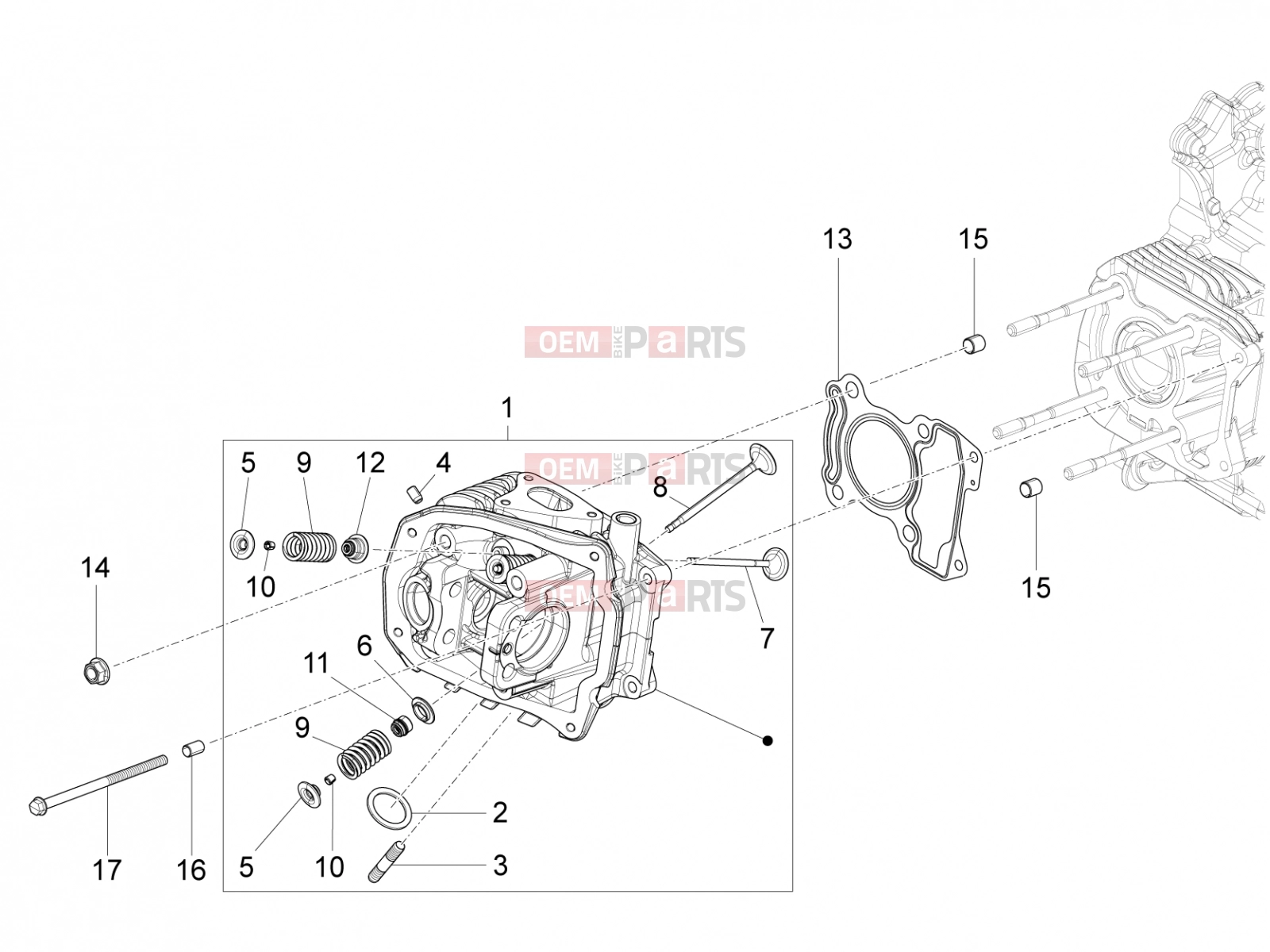 PIAGGIO Liberty 150 Engine » Cylinder head unit - Valve