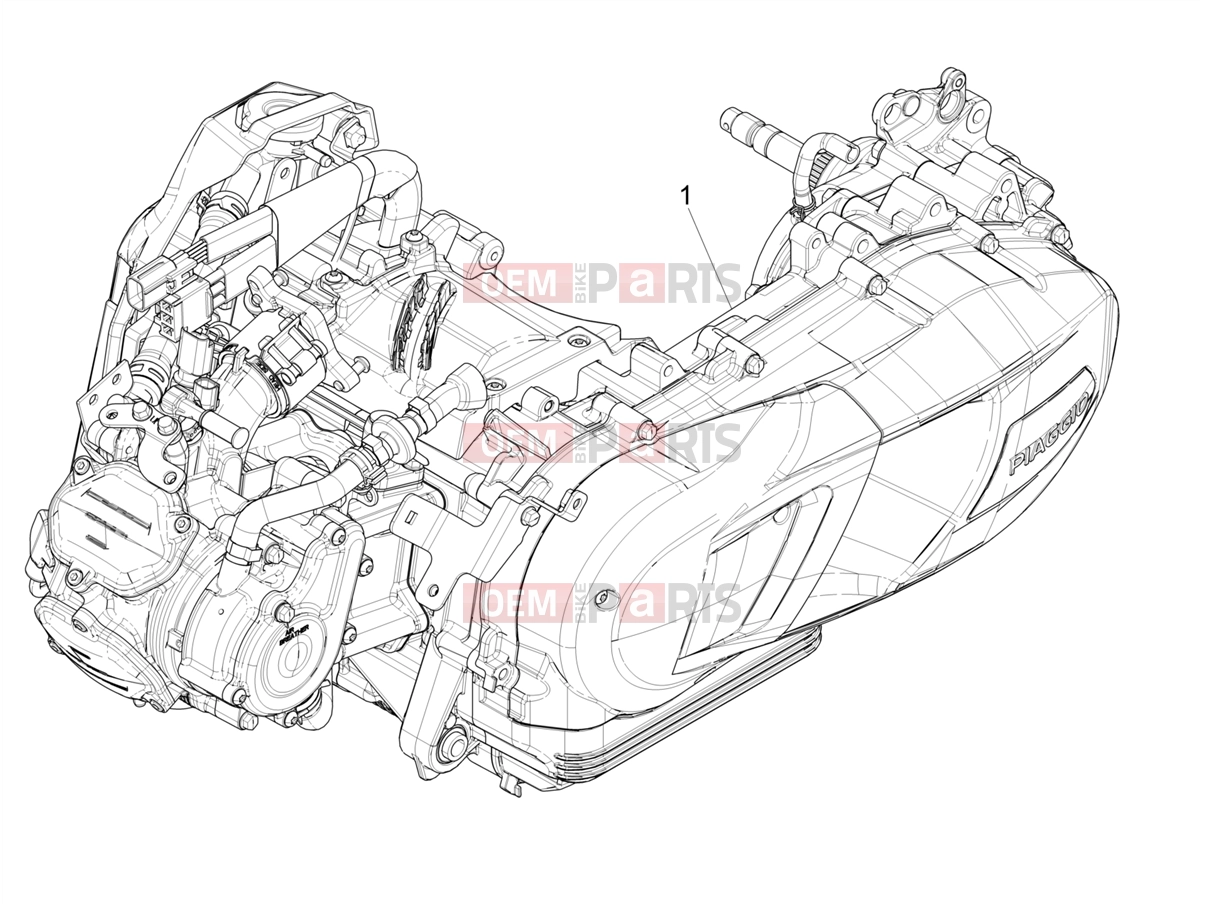 PIAGGIO Medley 125 ABS (APAC) Engine » Engine, assembly