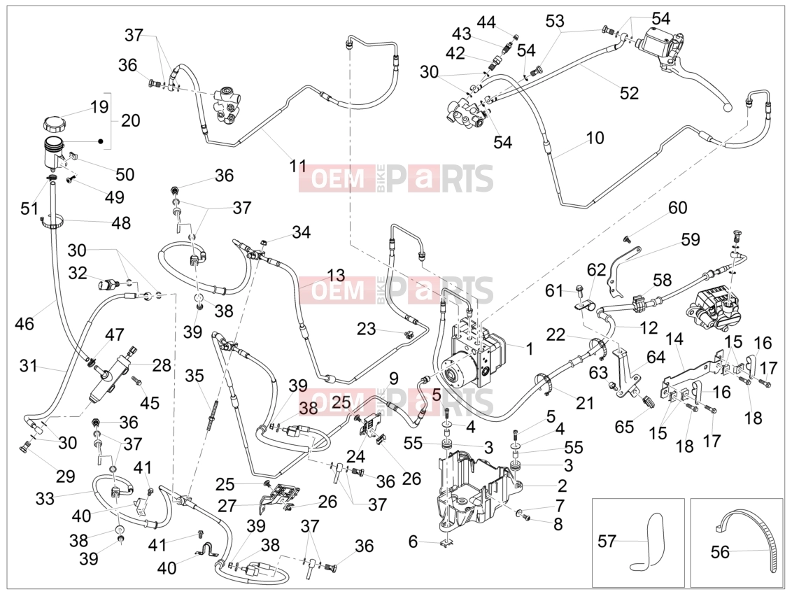 PIAGGIO MP3 400 Braking system - Transmissions » ABS Brake system