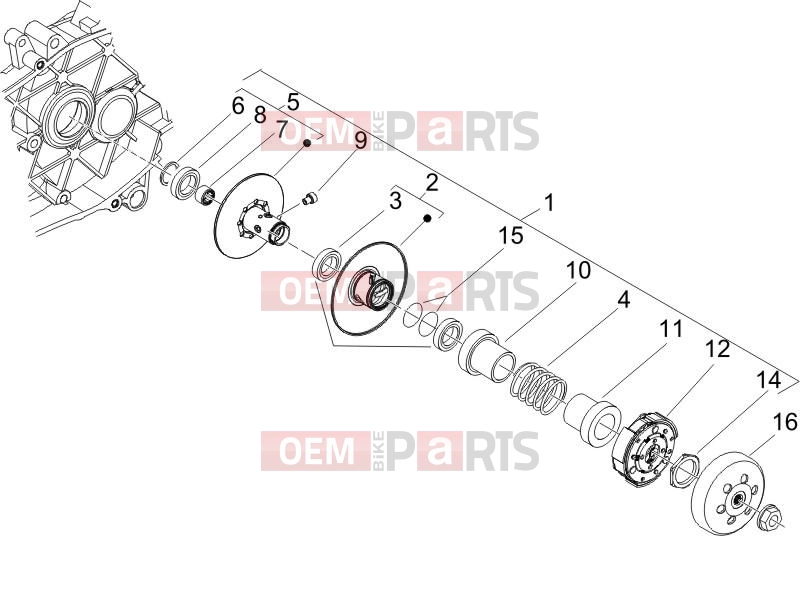 PIAGGIO Zip 100 4T (APAC) Engine » Driven pulley