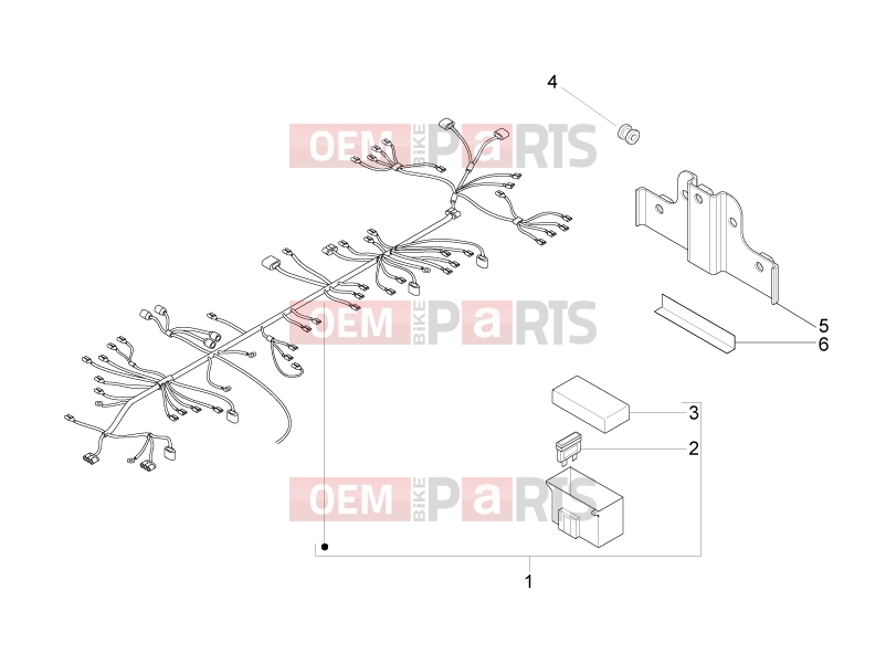 PIAGGIO Zip 100 4T (APAC) Electrical system » Main cable harness