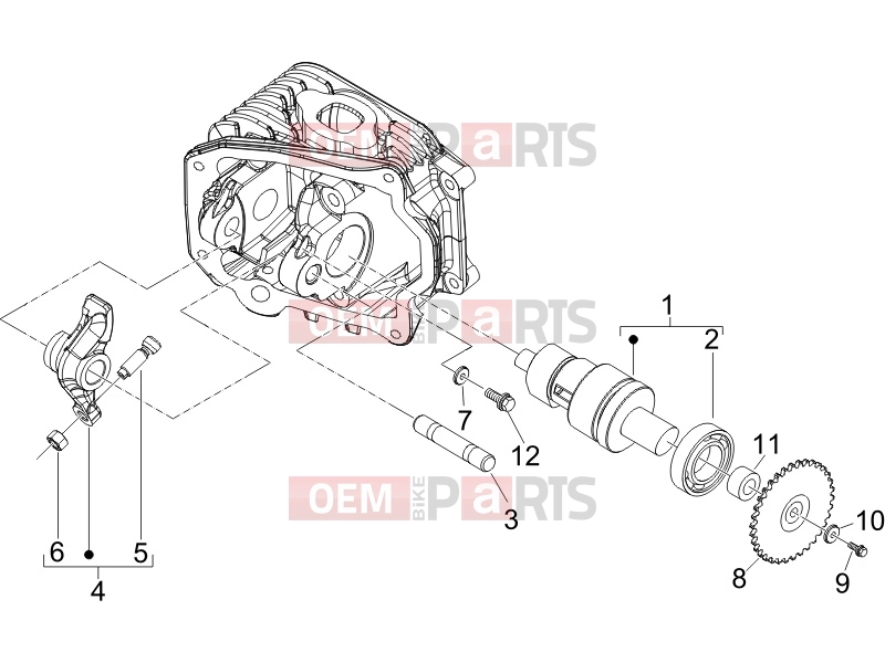 PIAGGIO Zip 100 4T (APAC) Engine » Rocking levers support unit