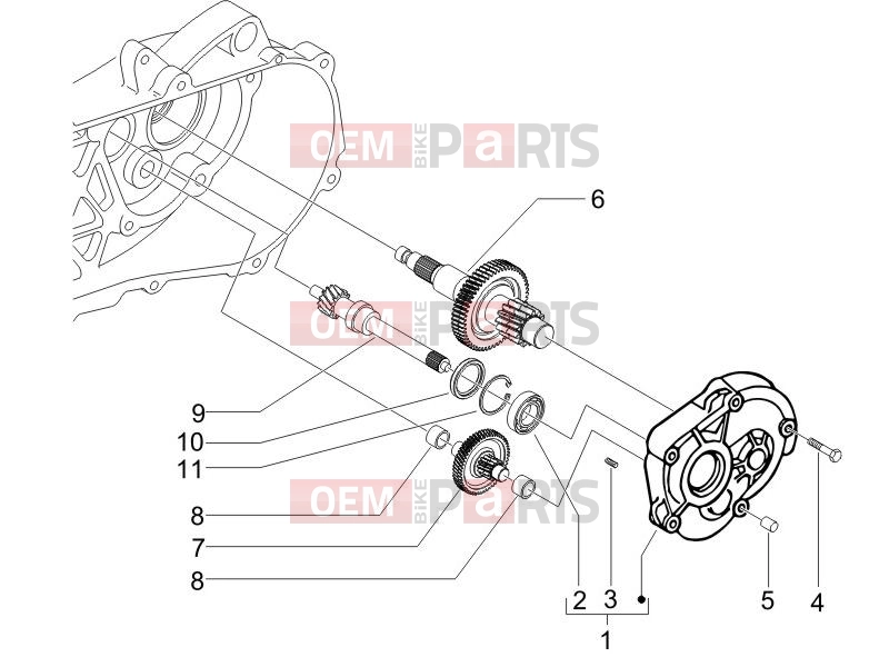 PIAGGIO Zip 50 4T 25 Km/h Engine » Reduction unit