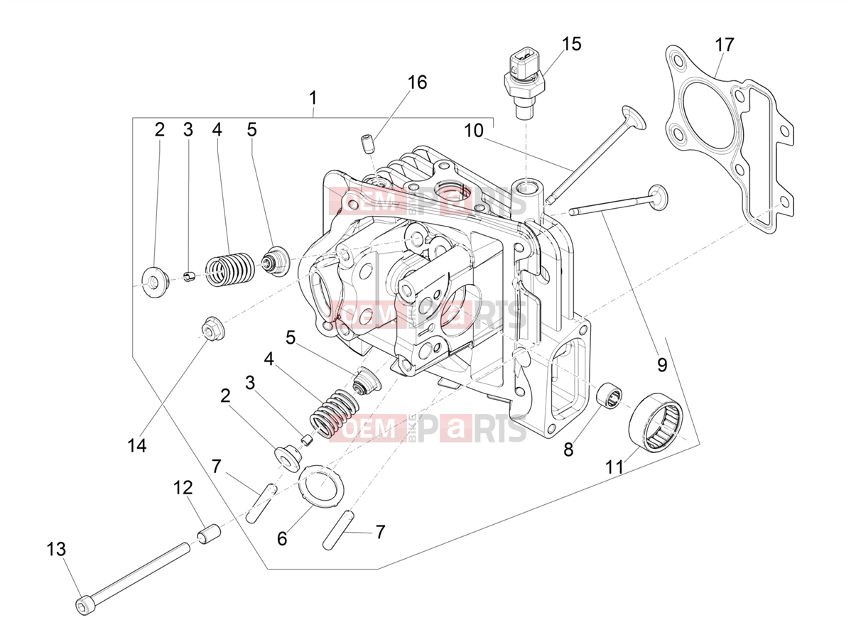 PIAGGIO Zip 50 4T Engine » Cylinder head unit - Valve