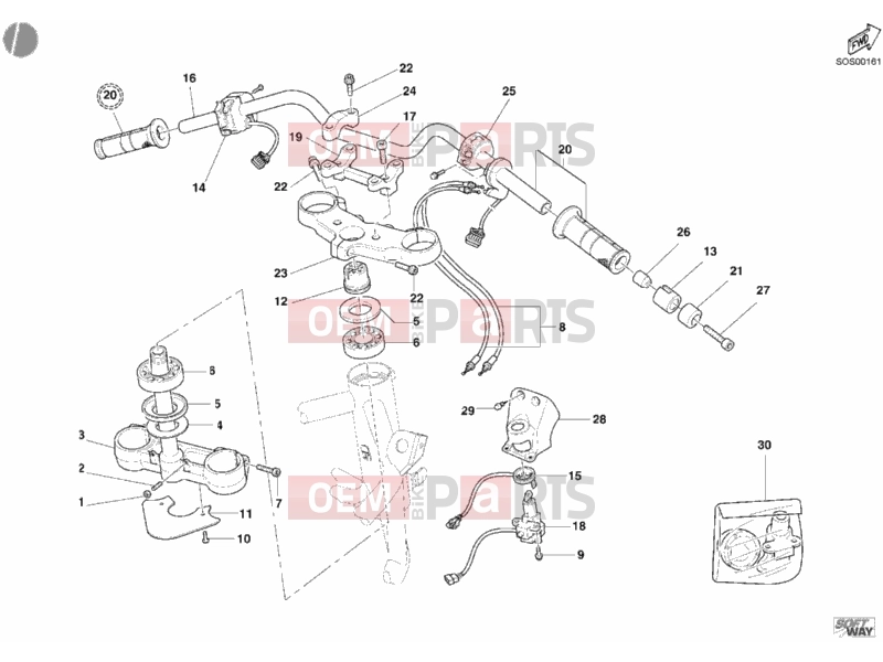 DUCATI 2003 Multistrada 1000 HANDLEBAR » HANDLE BAR