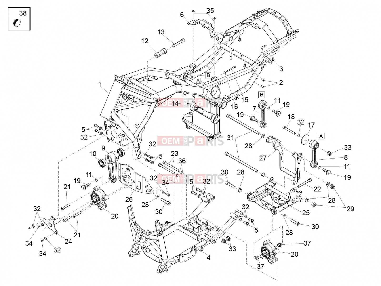 MOTOGUZZI Audace 1400 Carbon ABS Frame » Frame