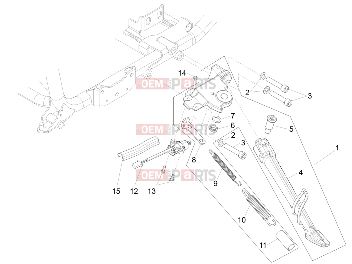 MOTOGUZZI Eldorado 1400 ABS Frame » Central stand