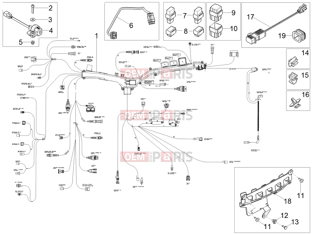 MOTOGUZZI V85 TT Electrical systems » Central electrical system