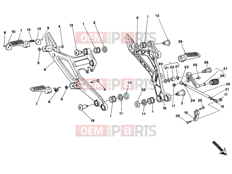 DUCATI 2003 Monster 400 FOOTREST » FRAME
