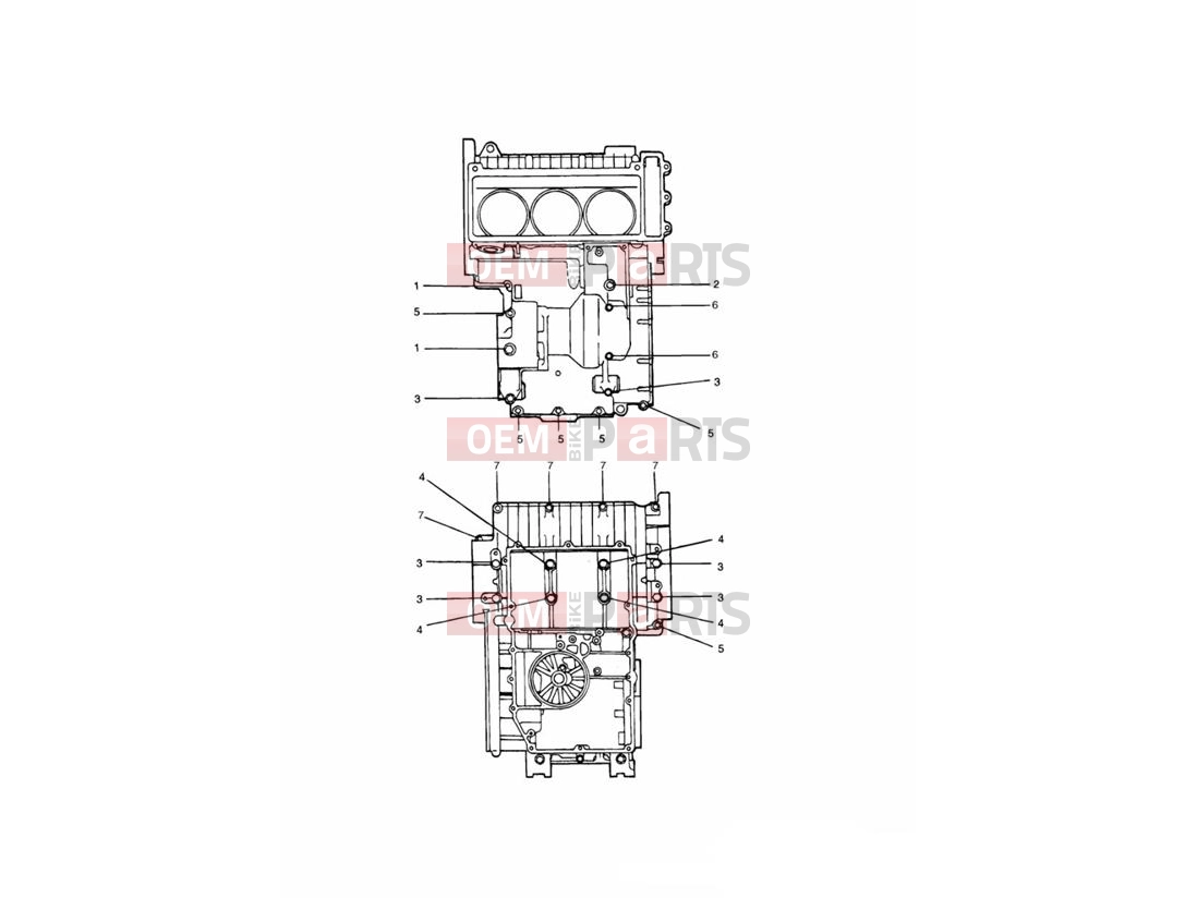 Triumph 1994 TRIDENT Crankcase Fixings 9873 »
