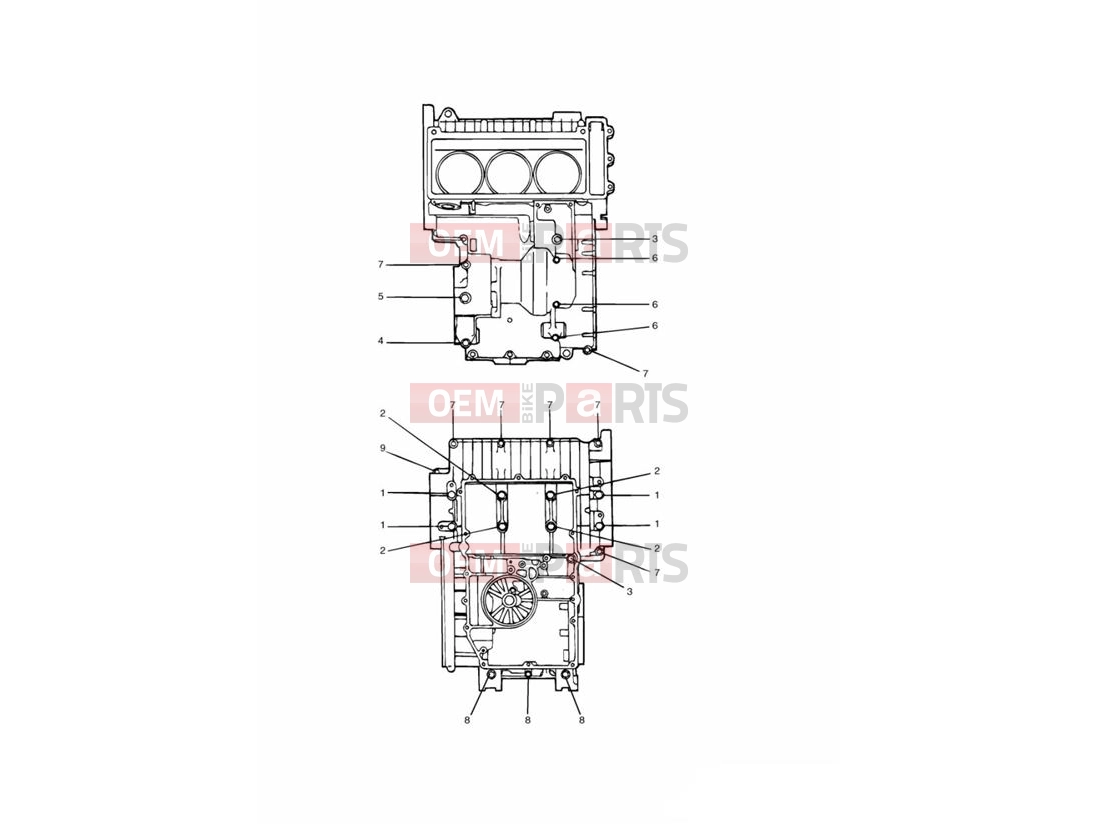 Triumph 1994 TRIDENT Crankcase Fixings » 9872