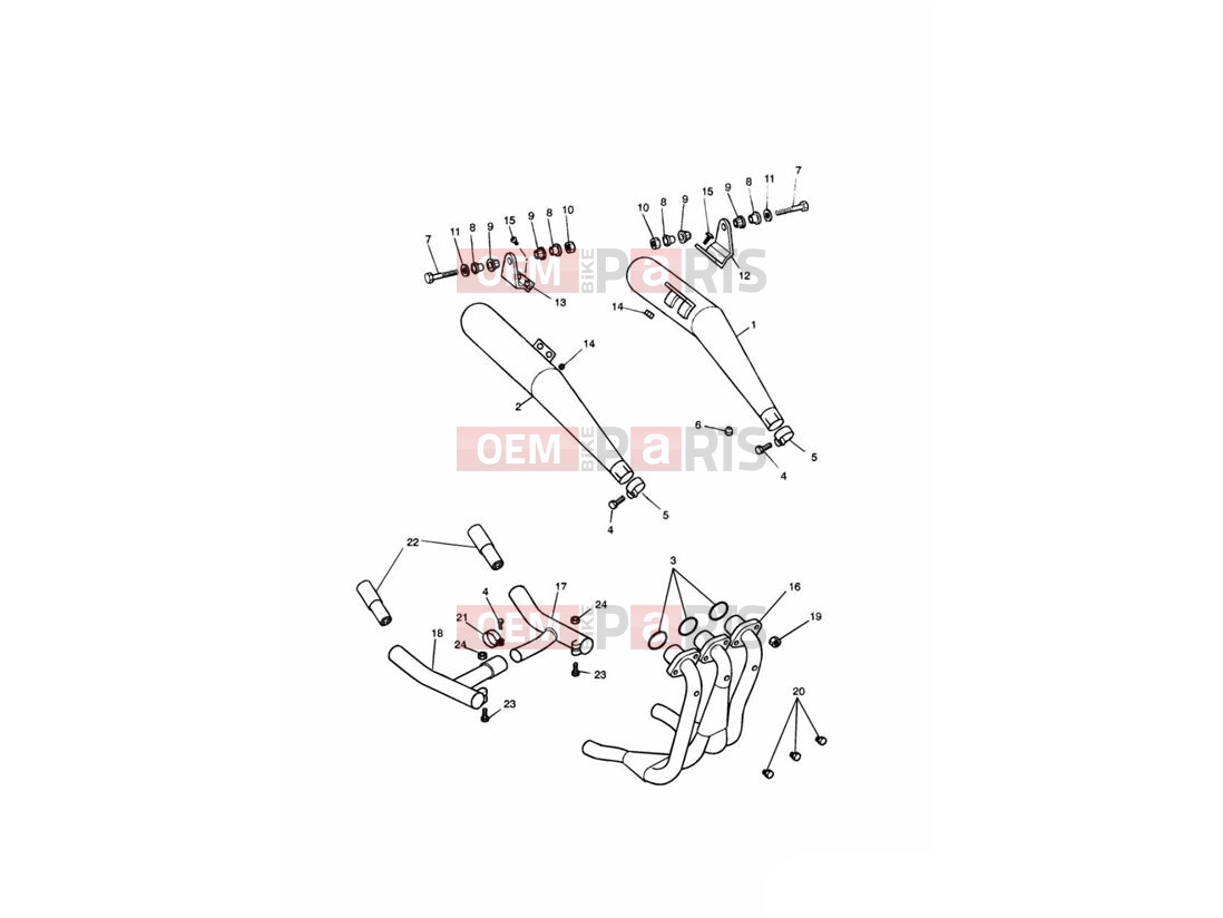 Triumph 1994 TRIDENT Exhaust System 29156 »