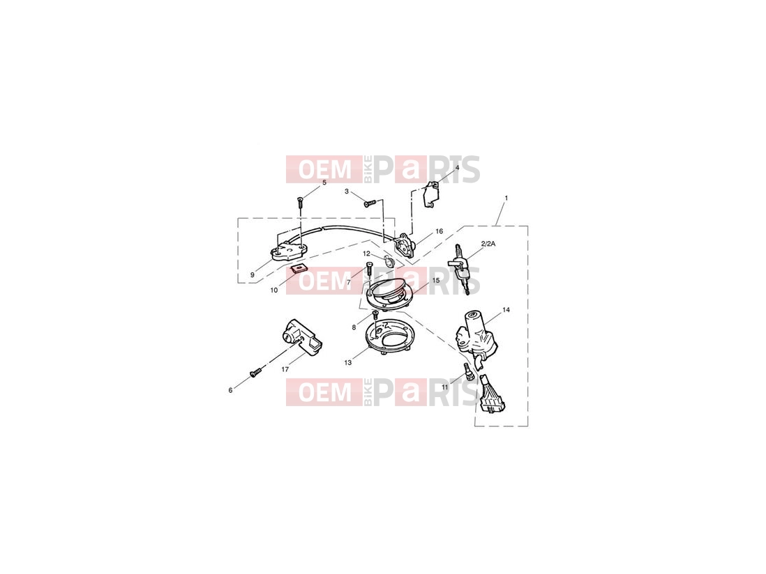 Triumph 1995 TRIDENT Ignition Switch & Lock Set
