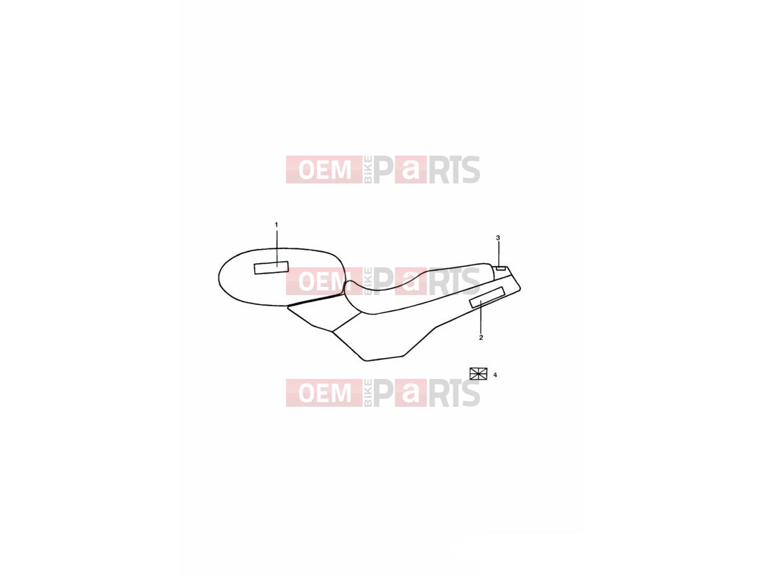 Triumph 1996 TRIDENT Decals Cinnabar Red