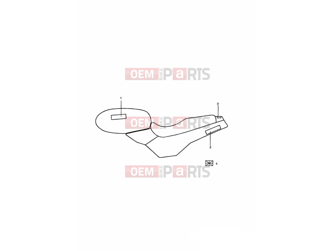 Triumph 1998 TRIDENT Decals Cherry Black