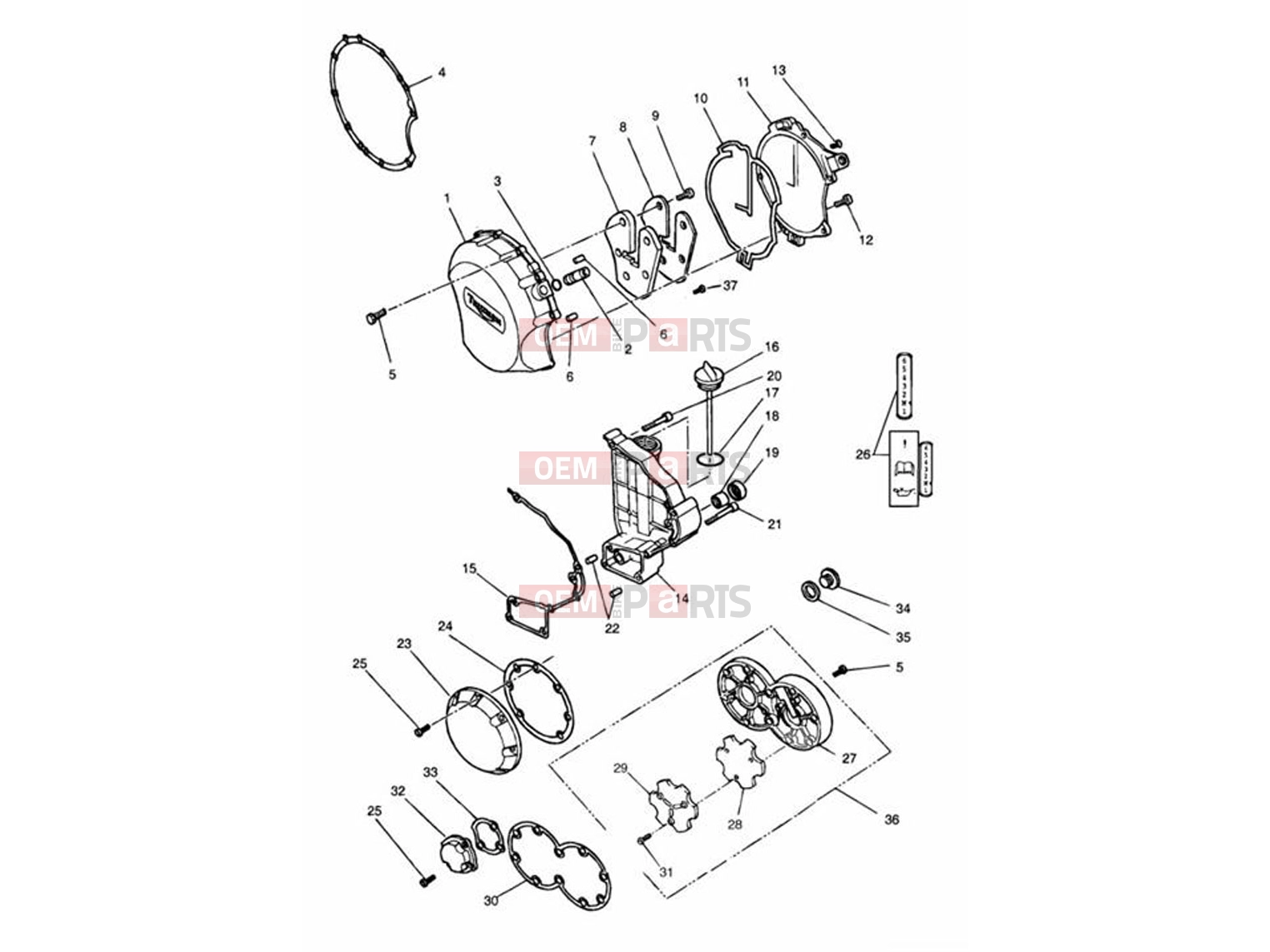 Triumph 1996 SPEED TRIPLE (CARBS) Engine Covers