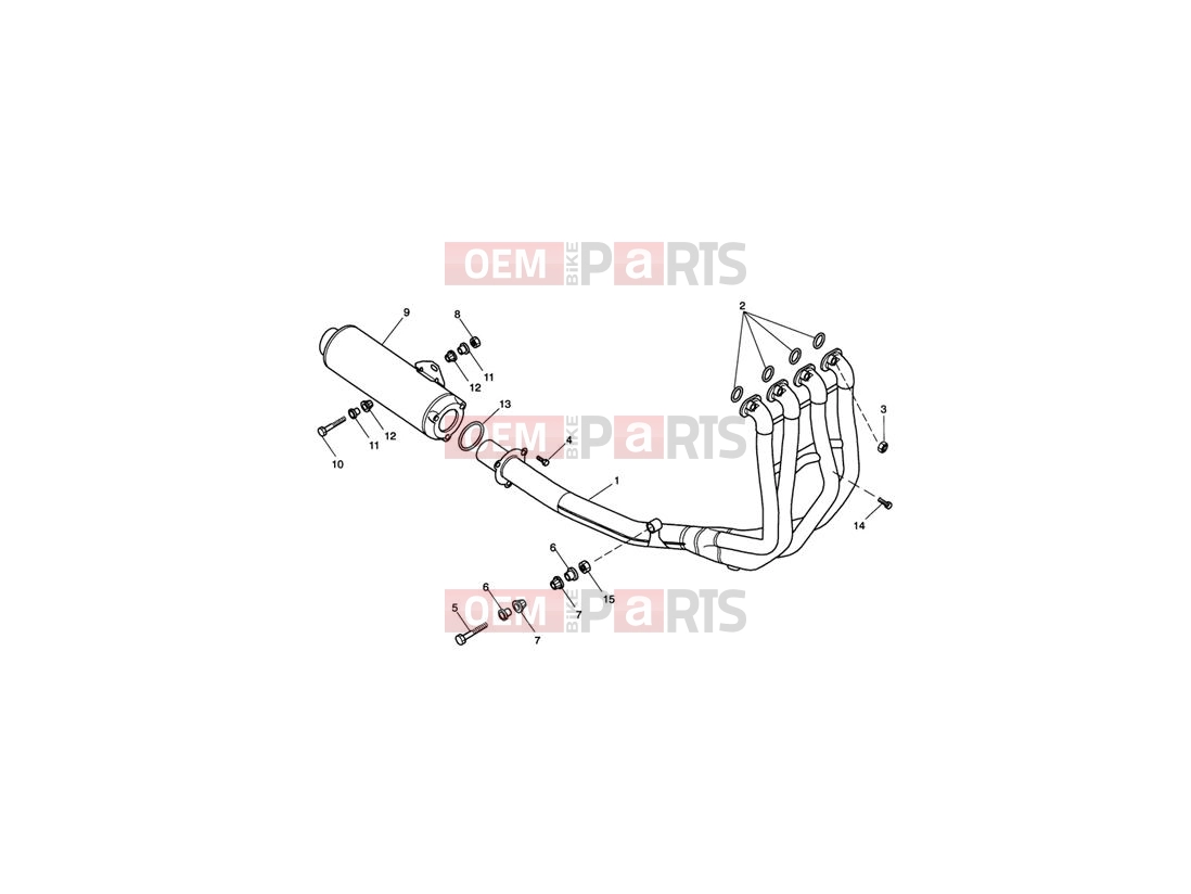 Triumph 2004 SPEED FOUR Exhaust System