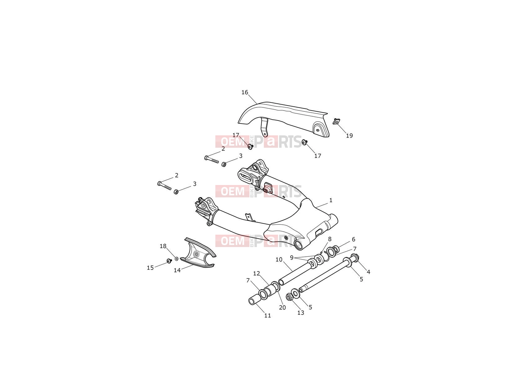 Triumph 2016 THRUXTON Swingarm Assembly