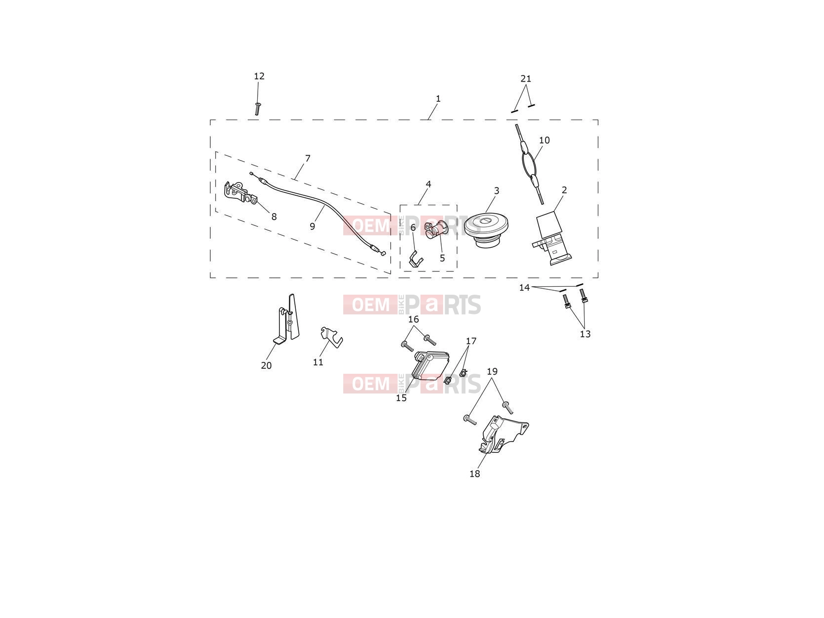 Triumph 2018 THRUXTON R Ignition Switch & Lockset