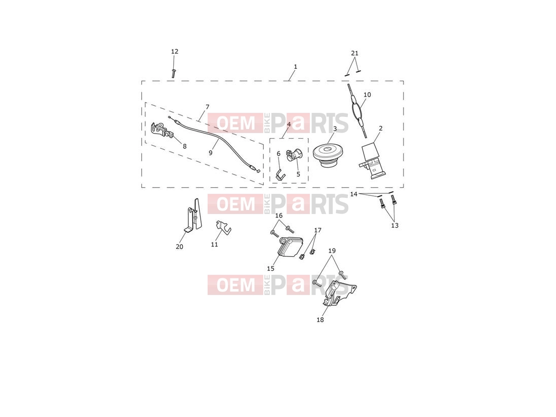 Triumph 2020 Thruxton RS Ignition Switch & Lockset