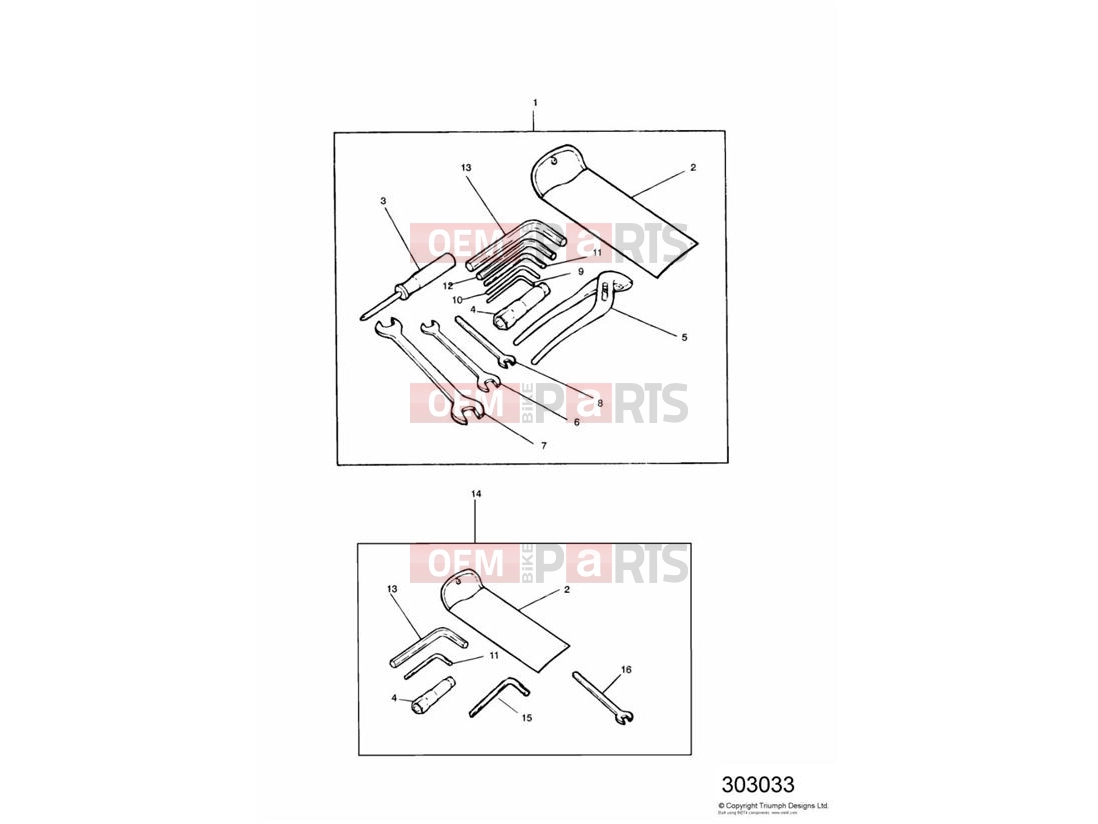 Triumph 1996 SPRINT CARBS Toolkit