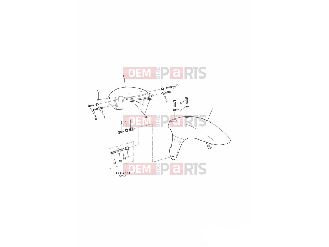 Triumph 2000 SPRINT RS > 139276 Front Mudguard