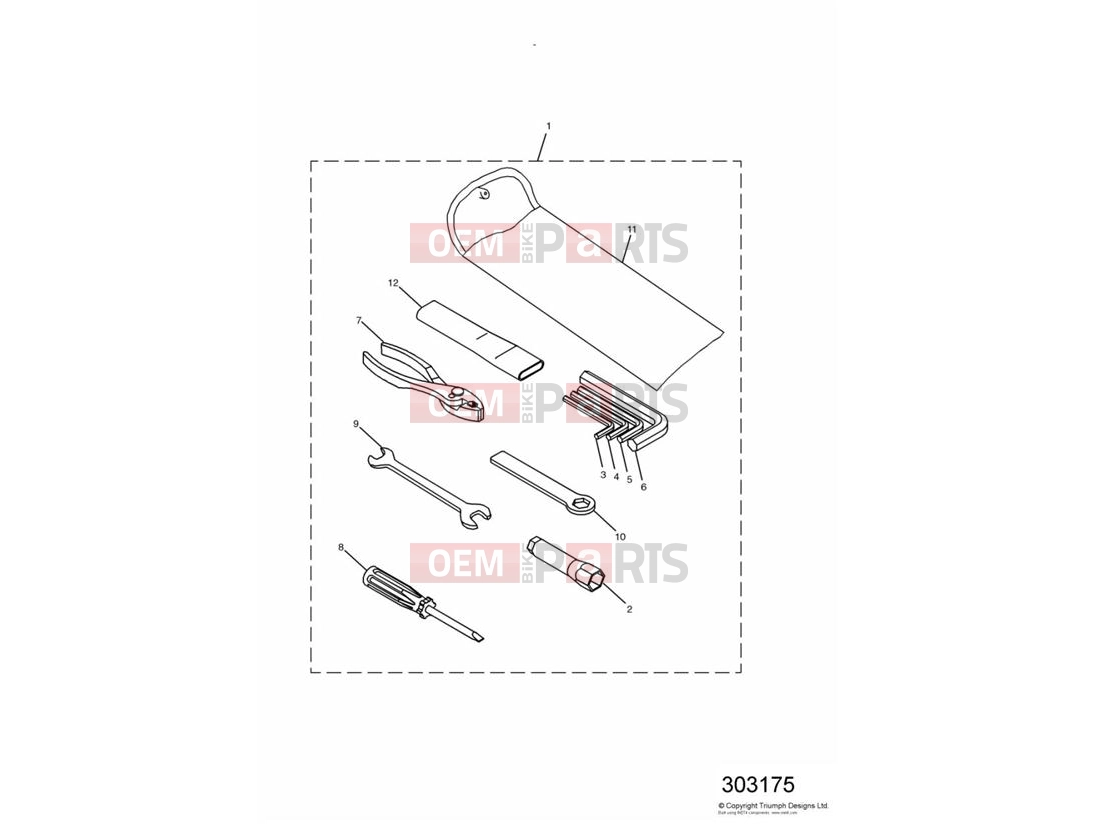 Triumph 2000 SPRINT RS > 139276 Tool Kit