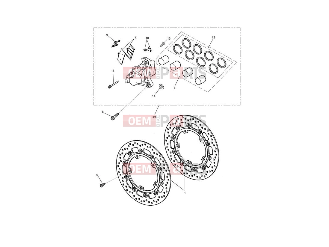 Triumph 2010 SPRINT ST 208167 > Front Brake Caliper & Discs