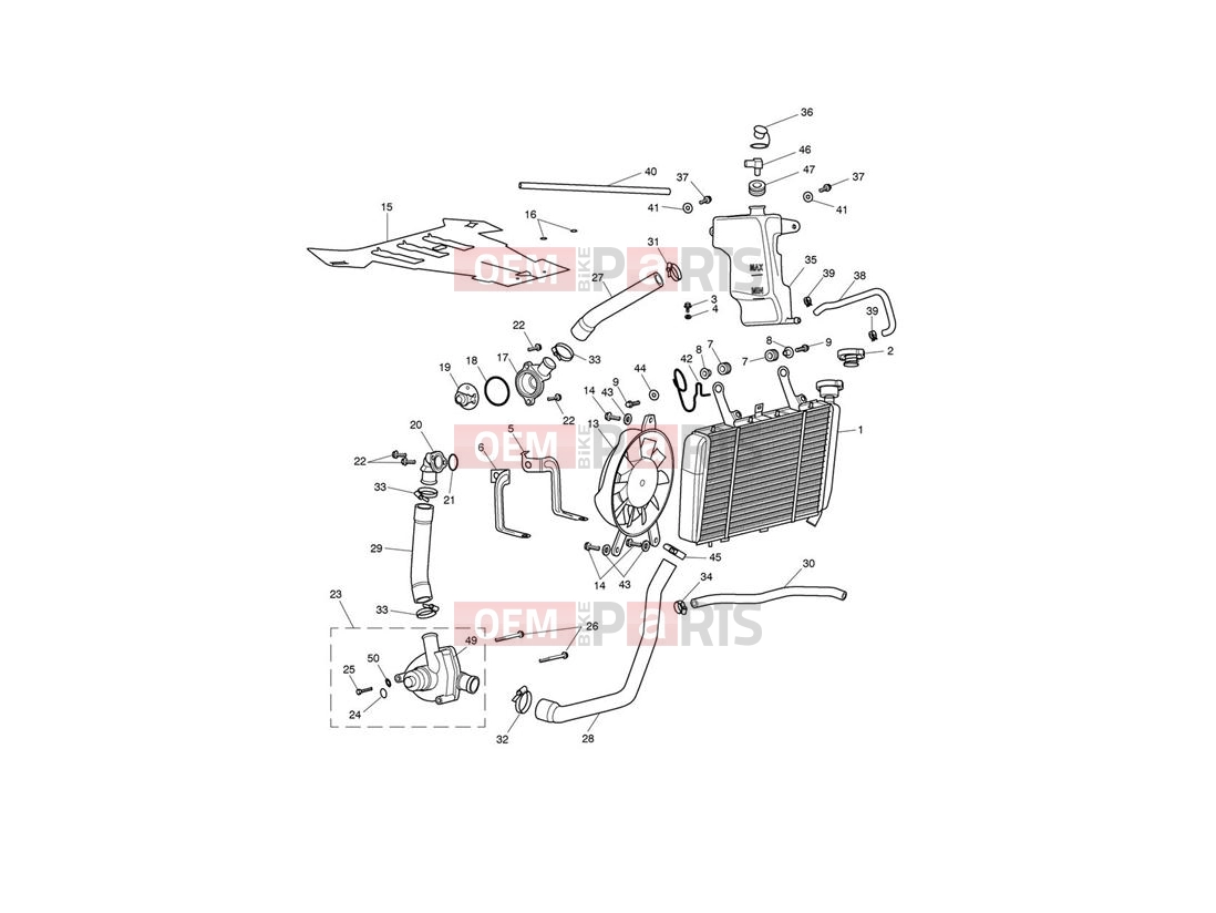 Triumph 2018 SPRINT GT Cooling System