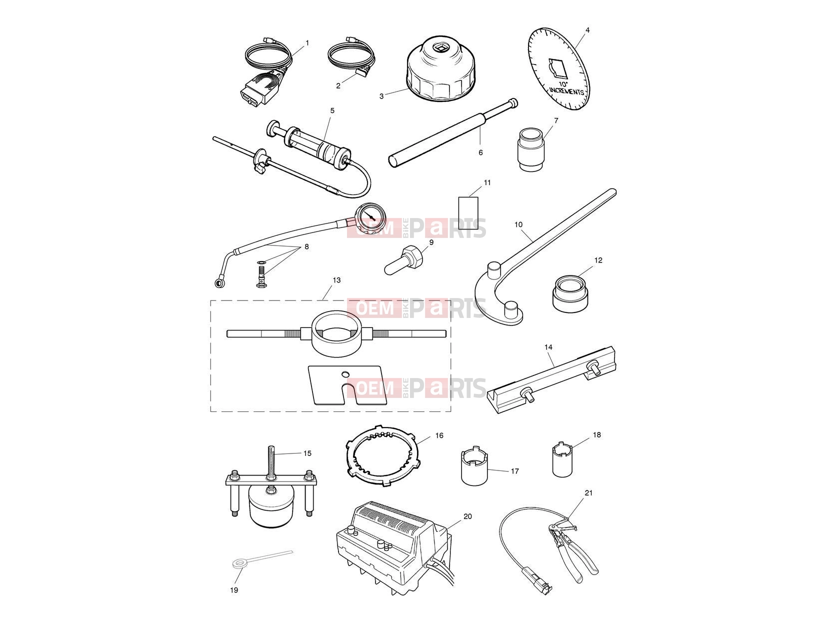 Triumph 2011 ROCKET III, CLASSIC & ROADSTER Service Tools