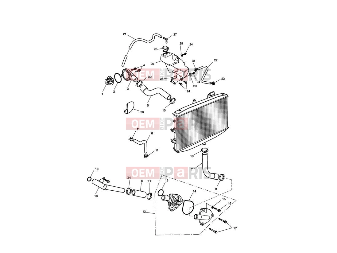 Triumph 2011 ROCKET III, CLASSIC & ROADSTER Cooling System