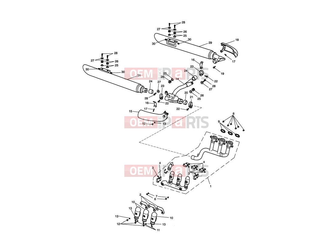 Triumph 2012 ROCKET III TOURING Exhaust System