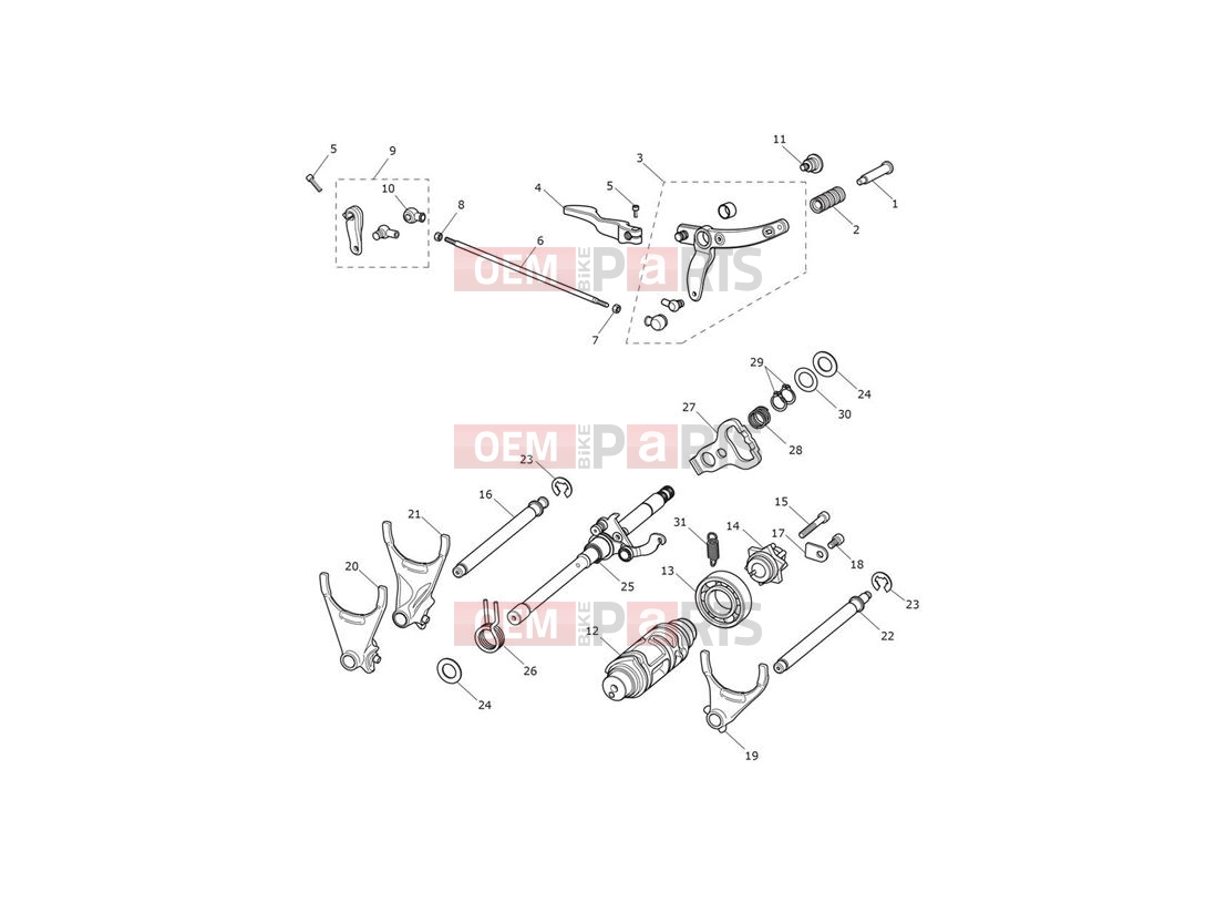Triumph 2015 THUNDERBIRD COMMANDER Gear Selectors & Pedal