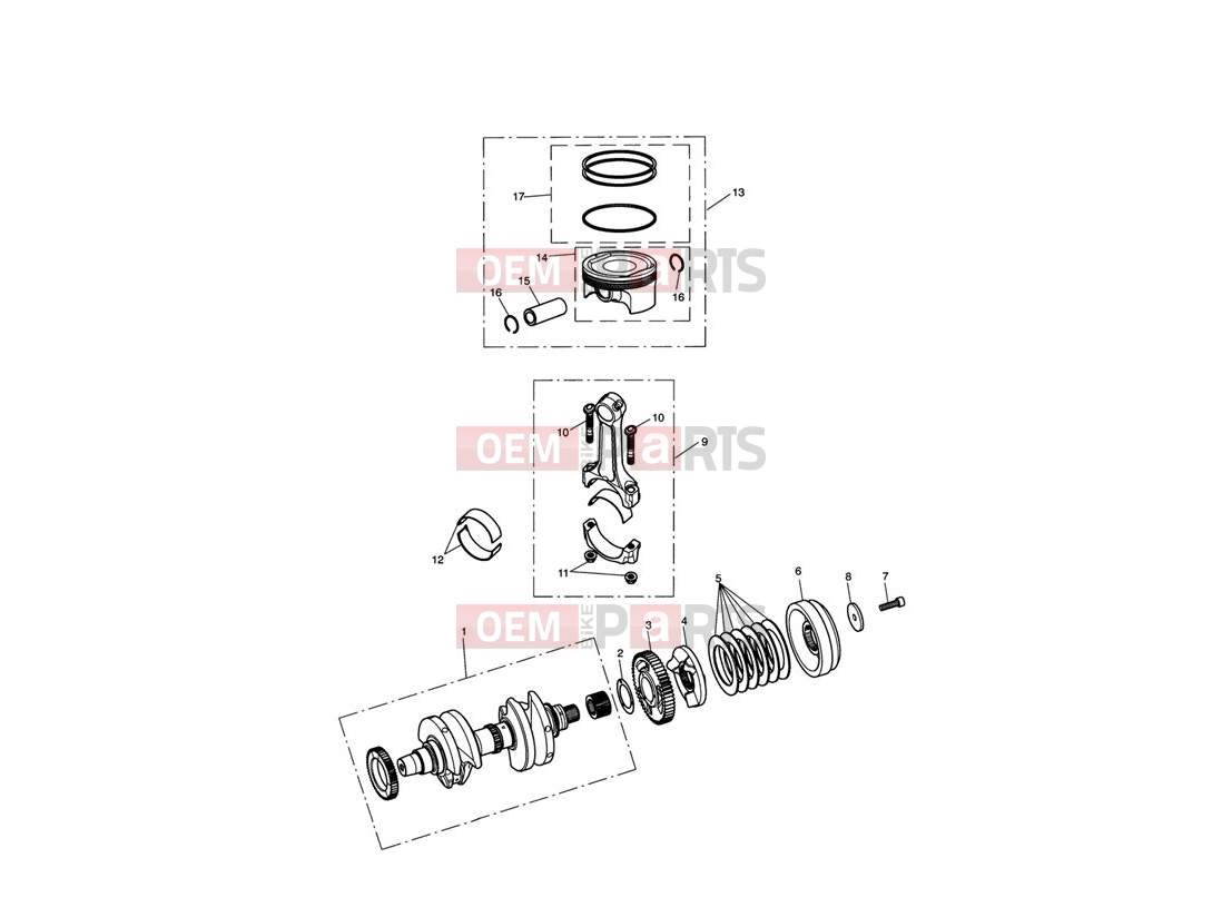 Triumph 2015 THUNDERBIRD COMMANDER Crankshaft, Connecting Rods...