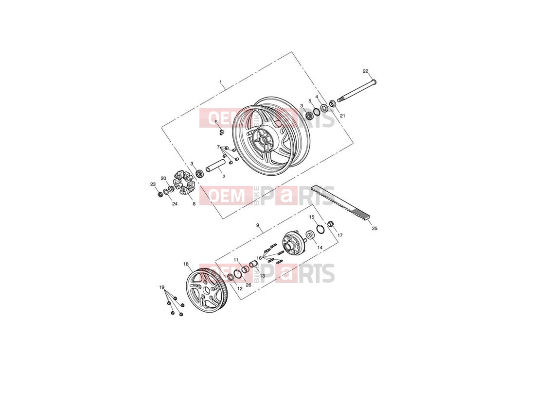 Triumph 2014 THUNDERBIRD STORM Rear Wheel