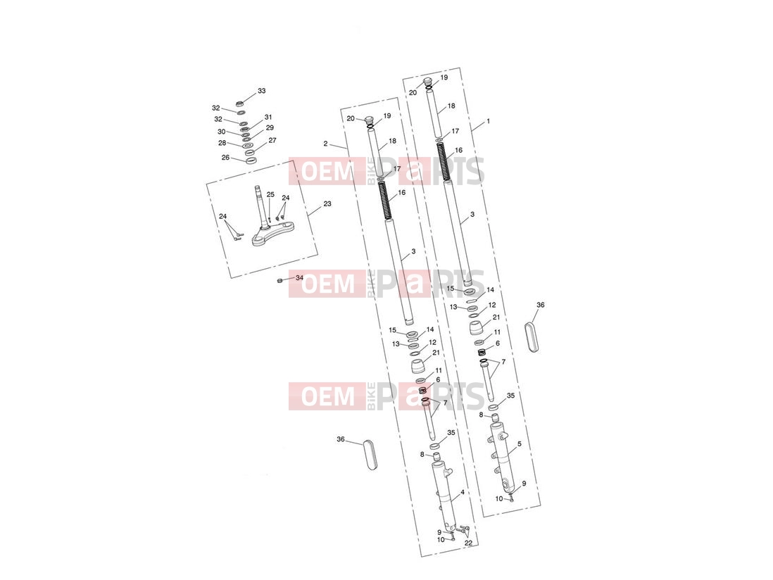 Triumph 2014 THUNDERBIRD STORM Front Forks & Lower Yoke