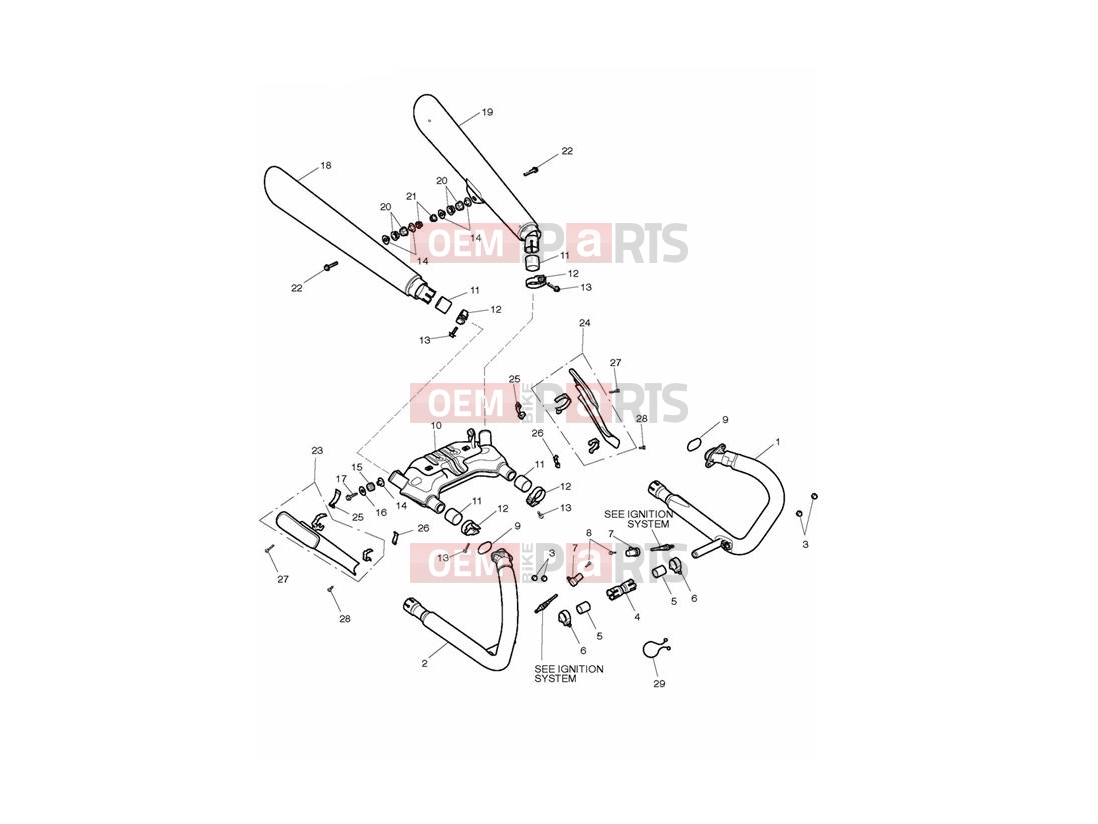 Triumph 2013 THUNDERBIRD STORM Exhaust System - All Except...