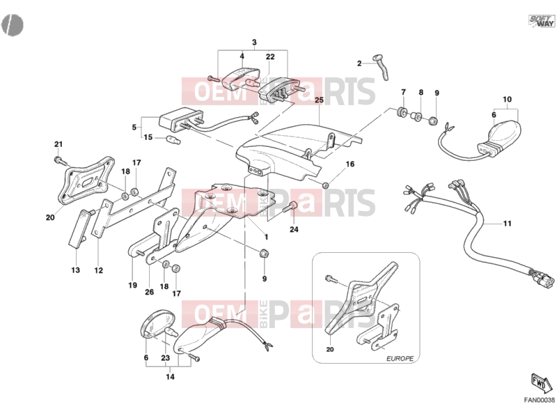 DUCATI 2003 Monster 800 TAILLIGHT » LIGHTING SYSTEM
