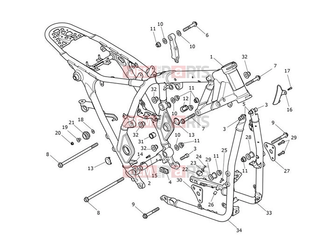 Triumph 2019 SCRAMBLER 1200 XC Main Frame Assembly
