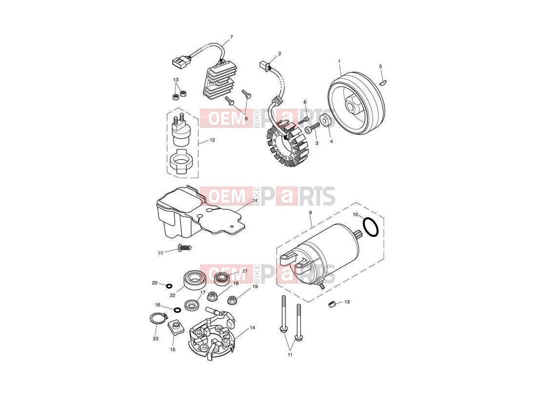 Triumph 2008 SPEEDMASTER EFI Starter & Alternator