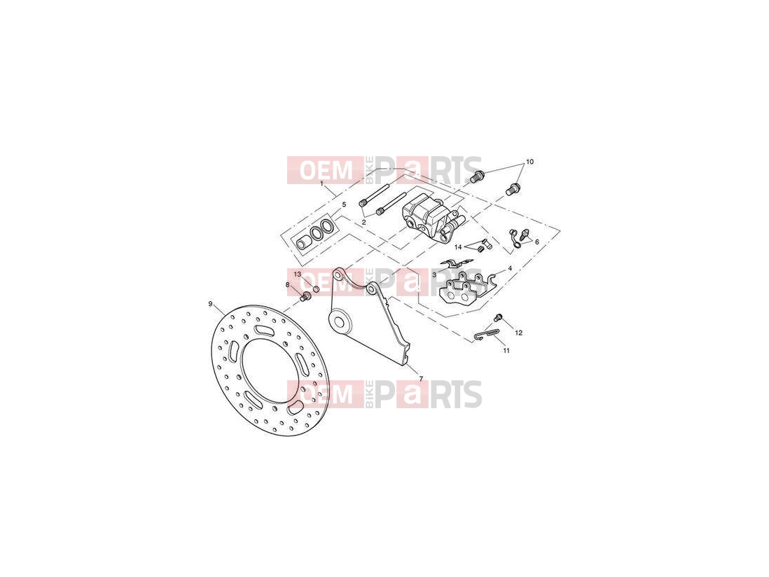 Triumph 2008 SPEEDMASTER EFI Rear Brake Caliper & Disc