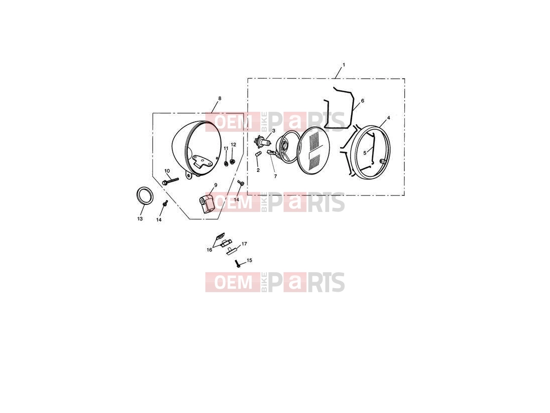 Triumph 2010 SPEEDMASTER EFI Headlight Assembly 469050