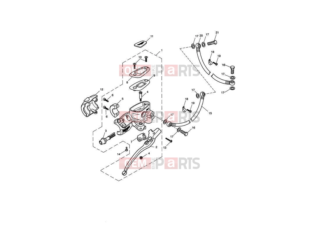 Triumph 2010 SPEEDMASTER EFI Front Master Cylinder & Hoses