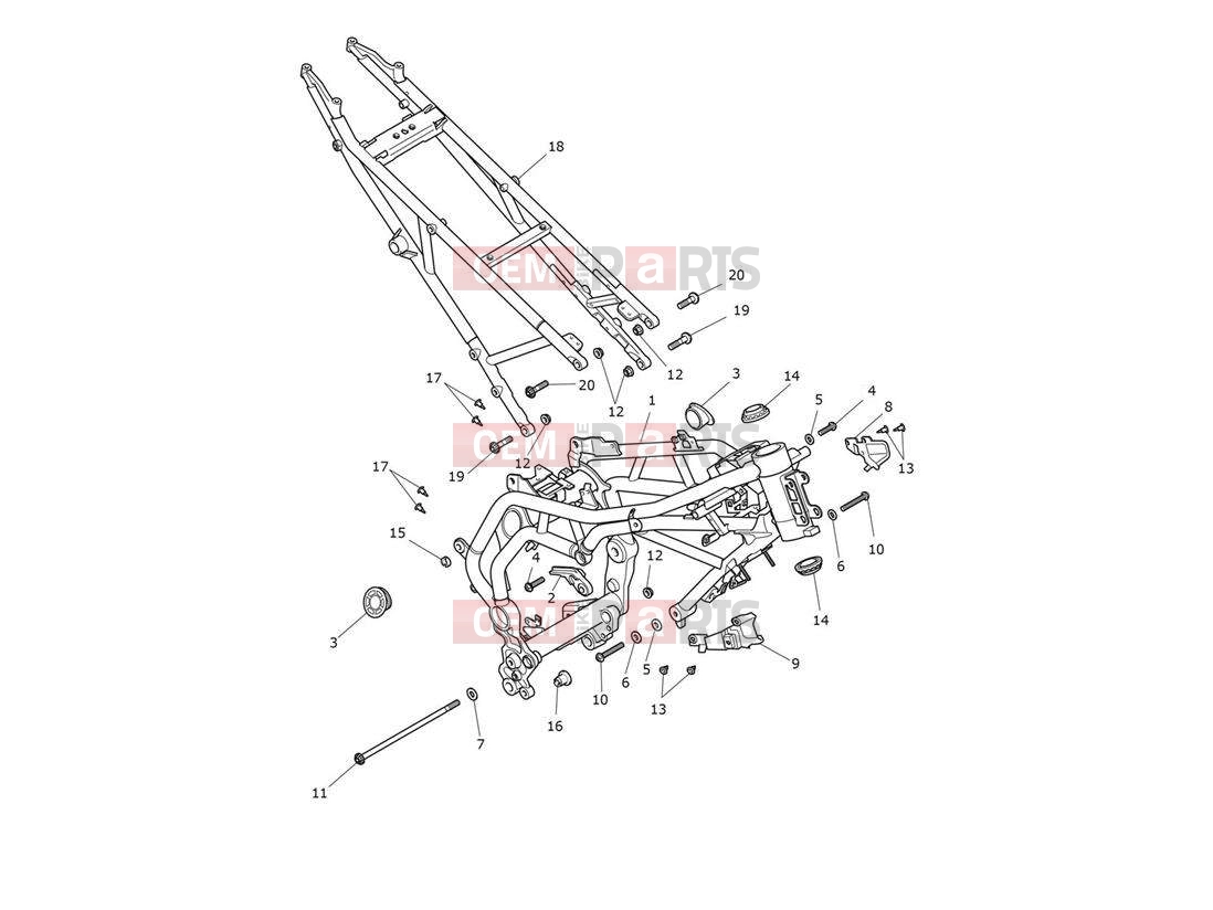 Triumph 2020 TIGER 900 GT Frame & Subframe