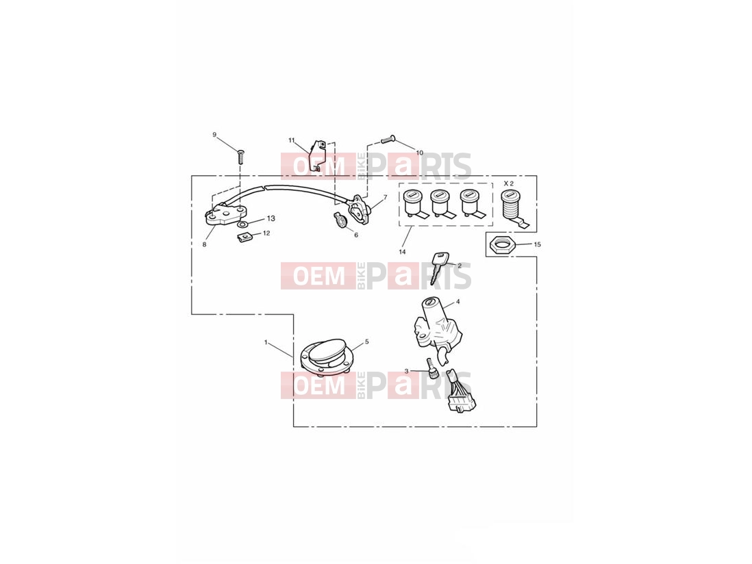 Triumph 1998 TROPHY 29156 > Ignition Switch & Lock Set